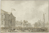 X 040-46
          <br/>
          Het uitroepen van de vrede
          <br/>
          <em>Langendijk, Dirk (1748-1805)</em>